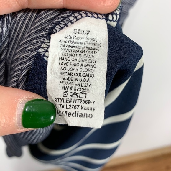 Lelis stripe blouse back t-shirt top - Picture 3 of 4